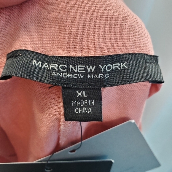 New with tags Marc New York coral linen tie waist sorts XL - Picture 4 of 16